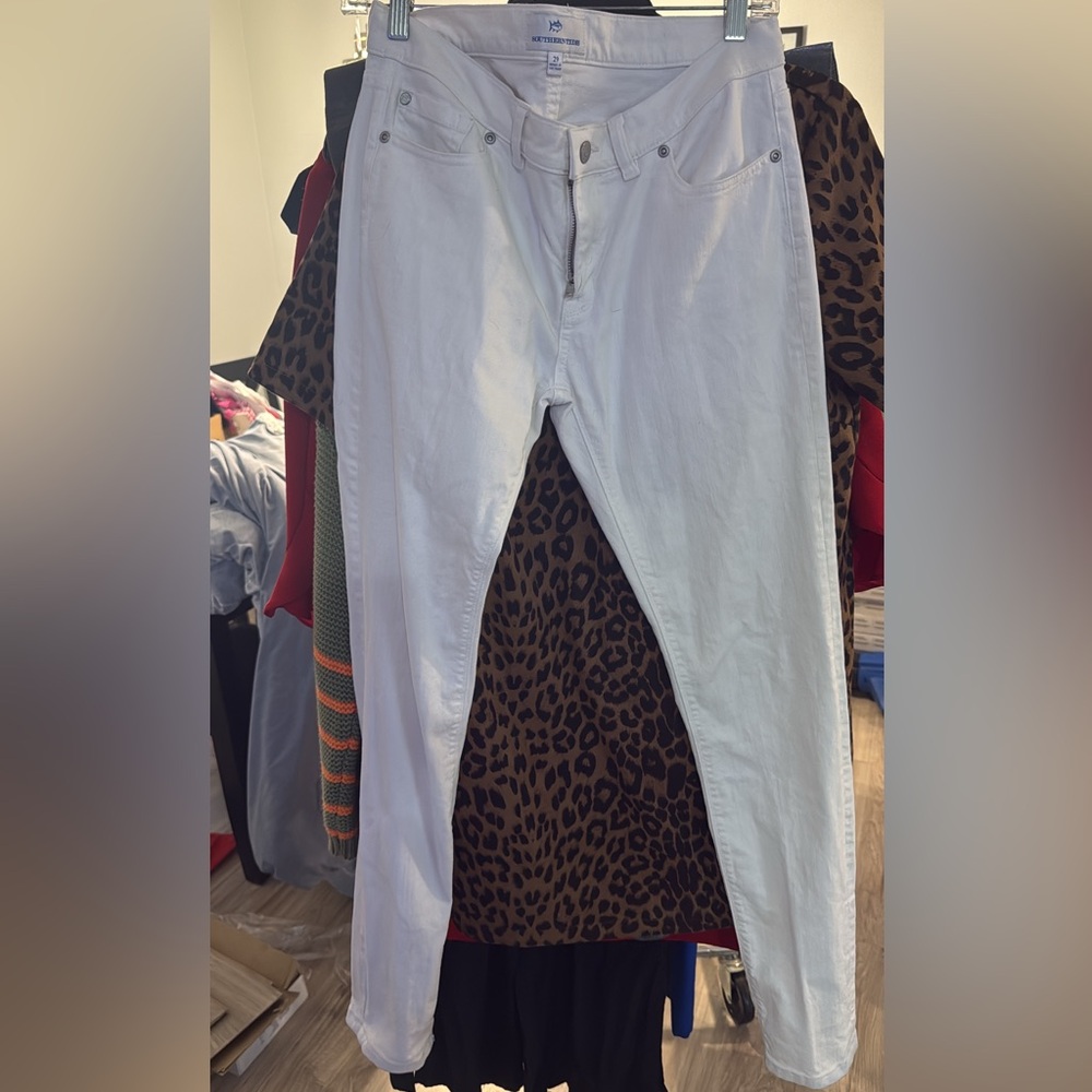Southern Tide Women's Cream Skinny Jeans